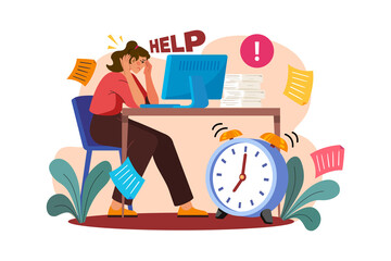 Empty States Illustration concept on white background