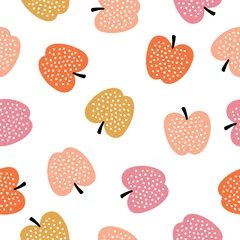 Fototapeten Seamless pattern with colorful apples © FRESH TAKE DESIGN