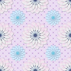 Floral seamless background. Multicolor texture with abstract floral pattern. Repeating design.