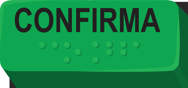 &Iacute;cone em Vetor do Bot&atilde;o da Urna Eletr&ocirc;nica brasileira com a express&atilde;o "CONFIRMA" em portugu&ecirc;s