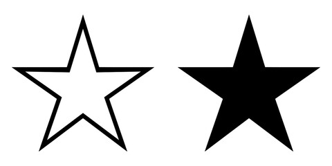 ofvs81 OutlineFilledVectorSign ofvs - star vector icon . isolated transparent . black outline and filled version . AI 10 / EPS 10 . g11391