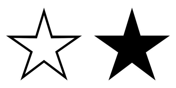ofvs81 OutlineFilledVectorSign ofvs - star vector icon . isolated transparent . black outline and filled version . AI 10 / EPS 10 . g11391
