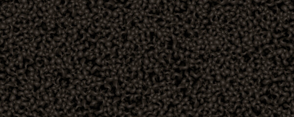 Black sherpa seamless pattern with fur texture. Sheepskin vector background. Cozy warm plaid. Fleece, velvet or flannel blanket. Faux animal wool swatch. Digital illustration © Kusandra