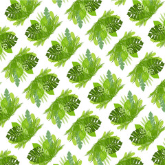 Palm leaf pattern can be used as a print on bed or pajamas