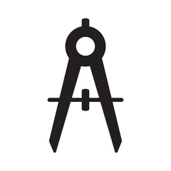 Drawing compass icon. Divider icon for website design.