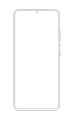 Phone with line icon empty screen