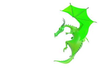 strawberry dragon is floating with copy space