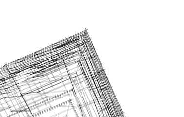 Modern building architectural background vector illustration