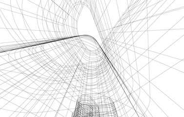 Modern building architectural background vector illustration