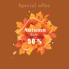autumn sale poster