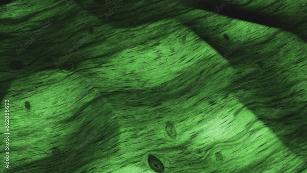 Poster green swaying canvas in 3d. motion.a light floor that moves apart in a cartoon animation with small 