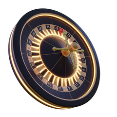 Casino Roulette Design Element Composition 3D Rendering