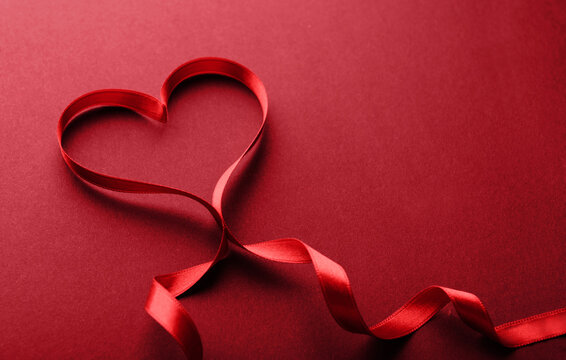 Red heart ribbon Stock Photo by ©firefox 47275887