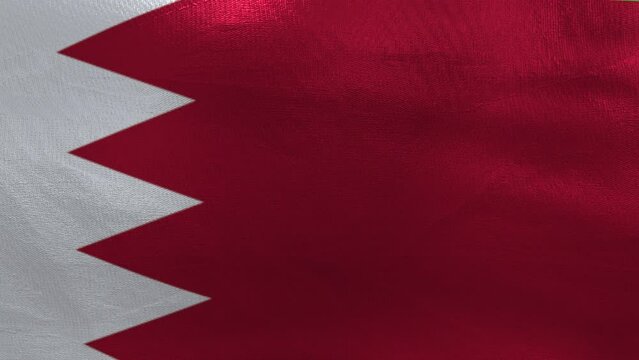 National Flag of Bahrain. 3d Animation. 4K