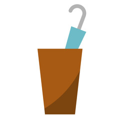 Umbrella stand umbrella raining stand furniture - flat icon