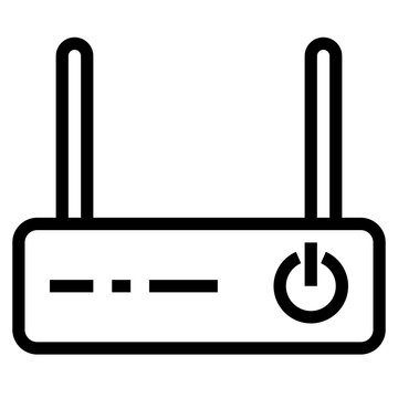 recommend clip art: Router wifi modem - outline icon