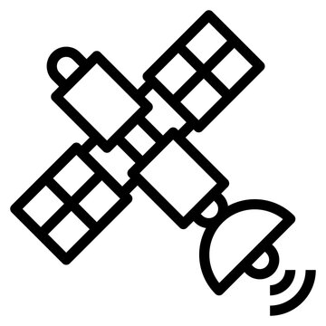 Satellite comsat communication - outline icon
