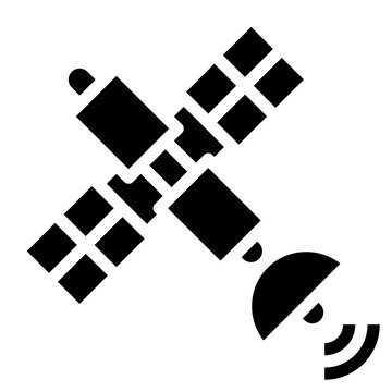 Satellite comsat communication - solid icon