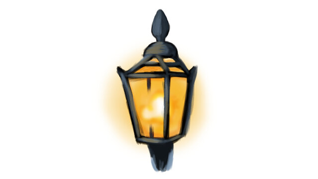 Farol encendido entre la oscuridad