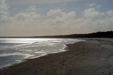 Ostsee, Rügen, Blick auf Strand im Winter, bei Breege