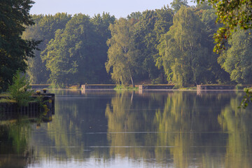 Fototapeta na wymiar Eisenhüttenstadt, Oder-Spree-Kanal, Anlegestellen