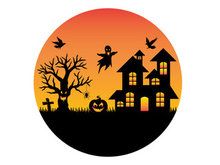 Circle Halloween Background
