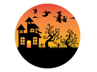 Halloween Circle Background Sublimation
