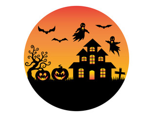 Circle Halloween Background