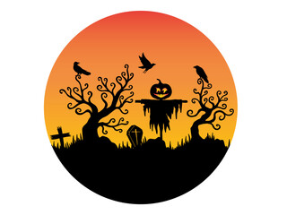 Circle Halloween Background