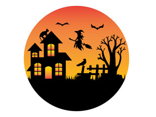 Circle Halloween Background
