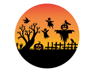 Halloween Circle Background Sublimation
