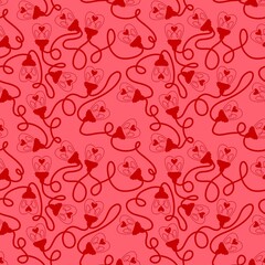 Illumination seamless light heart bulbs pattern for Christmas wrapping and valentines print and kids accessories