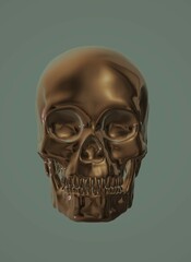 skull on a black background