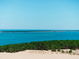 Panoramic view of dune of Pilat at Arcachon Bordeaux France