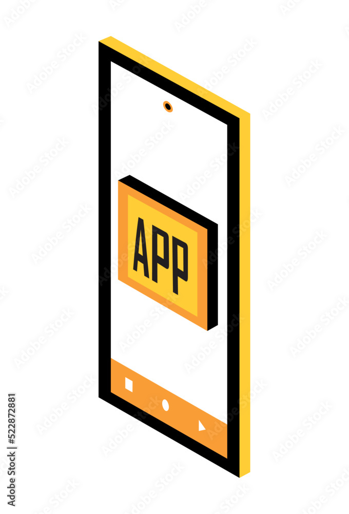 Poster smartphone with app button