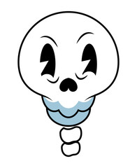skull cartoon old school