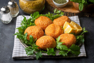 Kibbeh is a popular dish in Middle Eastern cuisine (Turkish name; icli kofte - Adana icli koftesi)