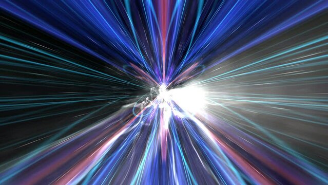 Abstract Explosive Cyberspace Animation Background, Loop, 4k
