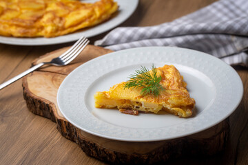 Potato omelette, egg with potatoes (Turkish name; Yumurtali patates)