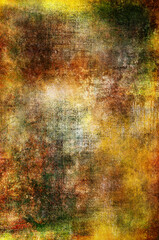 Art grunge texture background in brow, yellow and orange