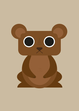 cartoon brown bear 