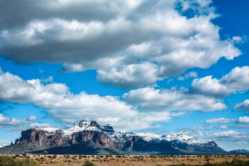 clouds over the mountains