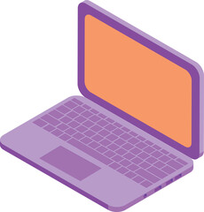 Isometric laptop vector icon
