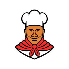 African American Baker Chef Cook Mascot