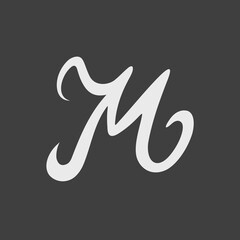 Obraz premium Elegant M symbol