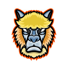 Obraz premium Angry Alpaca Head Mascot