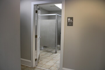 Men restroom sign interior stainless