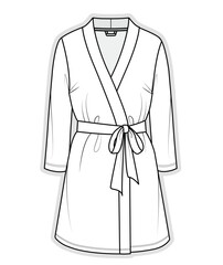 Lounge robe sketch fashion illustration