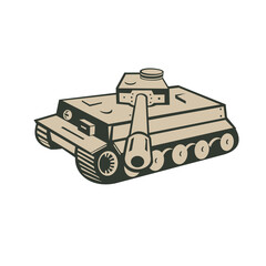 Obraz premium World War Two German Panzer Tank Aiming