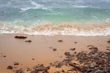 Wave covering the sea